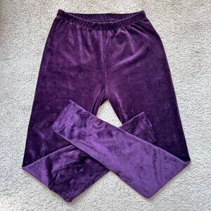 Always Velour Dark Purple Leggings sz M